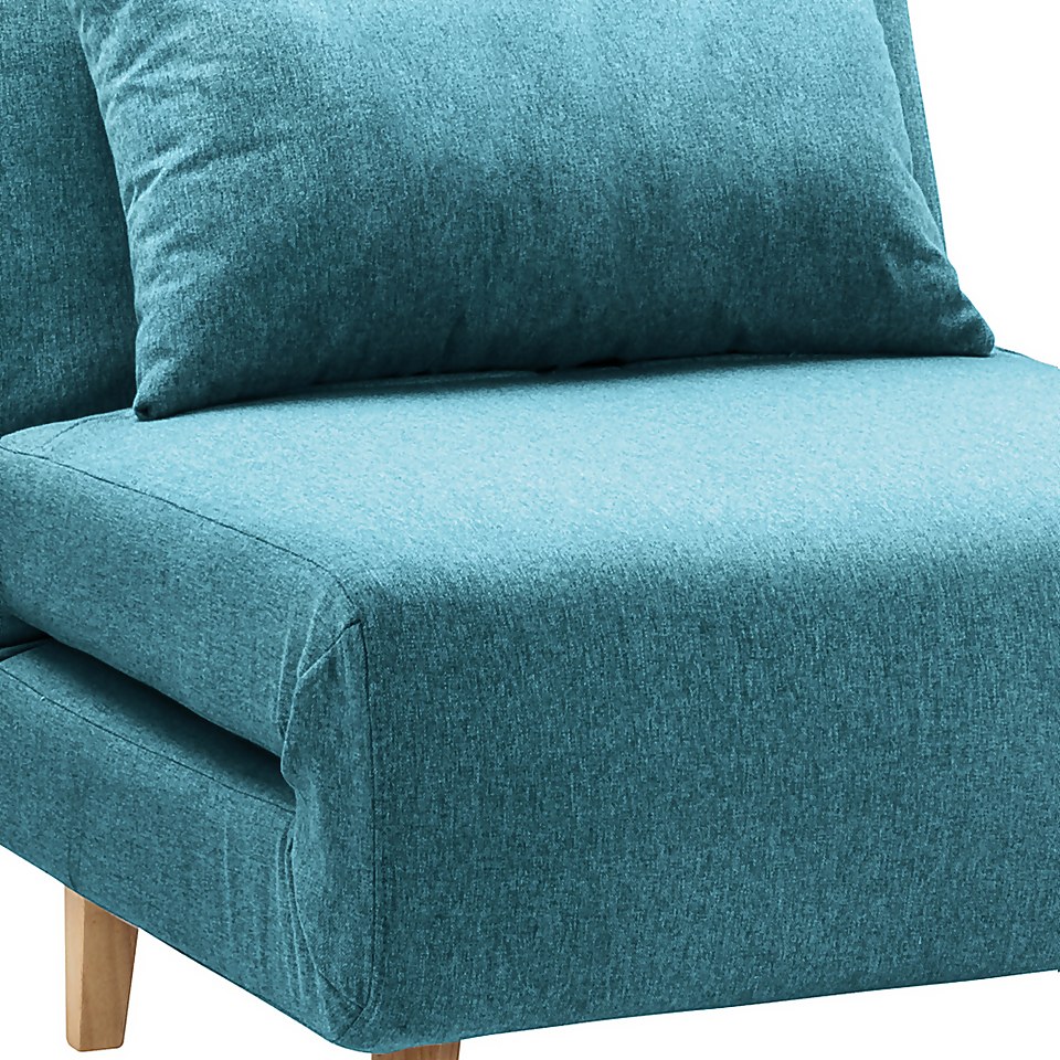 Freya Folding Chair Bed Peacock Homebase
