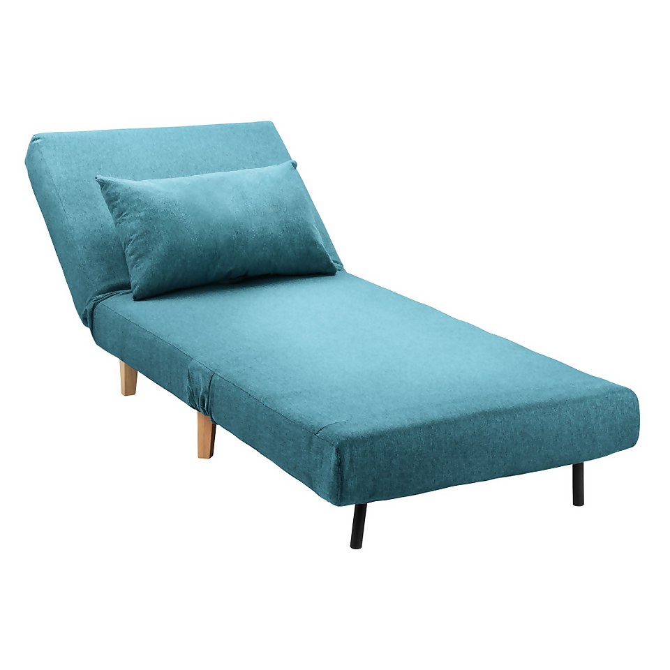 Freya Folding Chair Bed Peacock Homebase