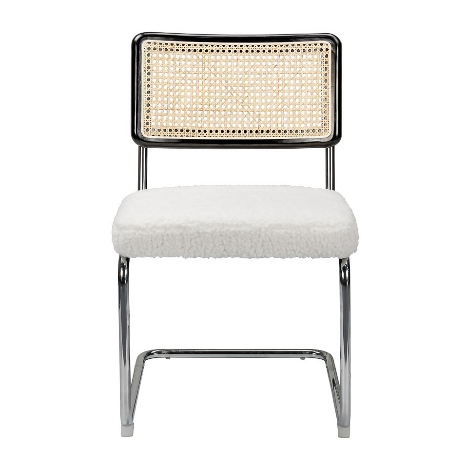 Rory Rattan Back Dining Chair - Set of 2 - Cream