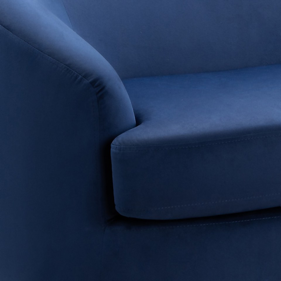 Lucie Asymmetric 2 Seater Sofa - Midnight