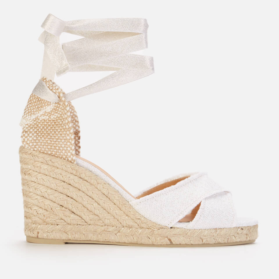 Castaner Women s Bluma 8 Wedged Espadrilles Blanco Oro Coggles