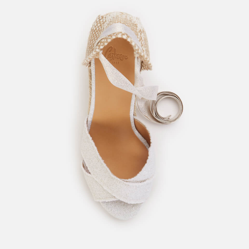 Castaner Women s Bluma 8 Wedged Espadrilles Blanco Oro Allsole