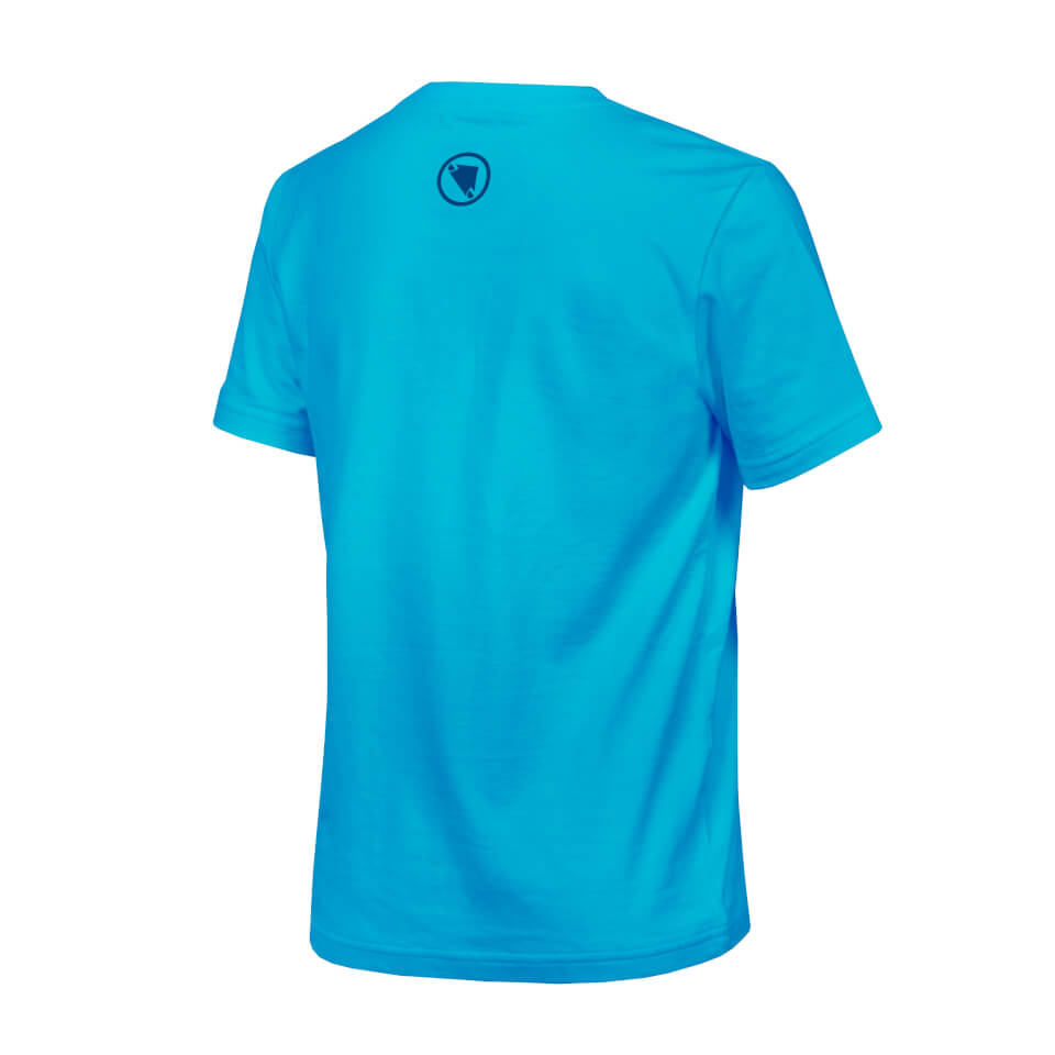 Kid's One Clan Organic Tee Camo - Electric Blue