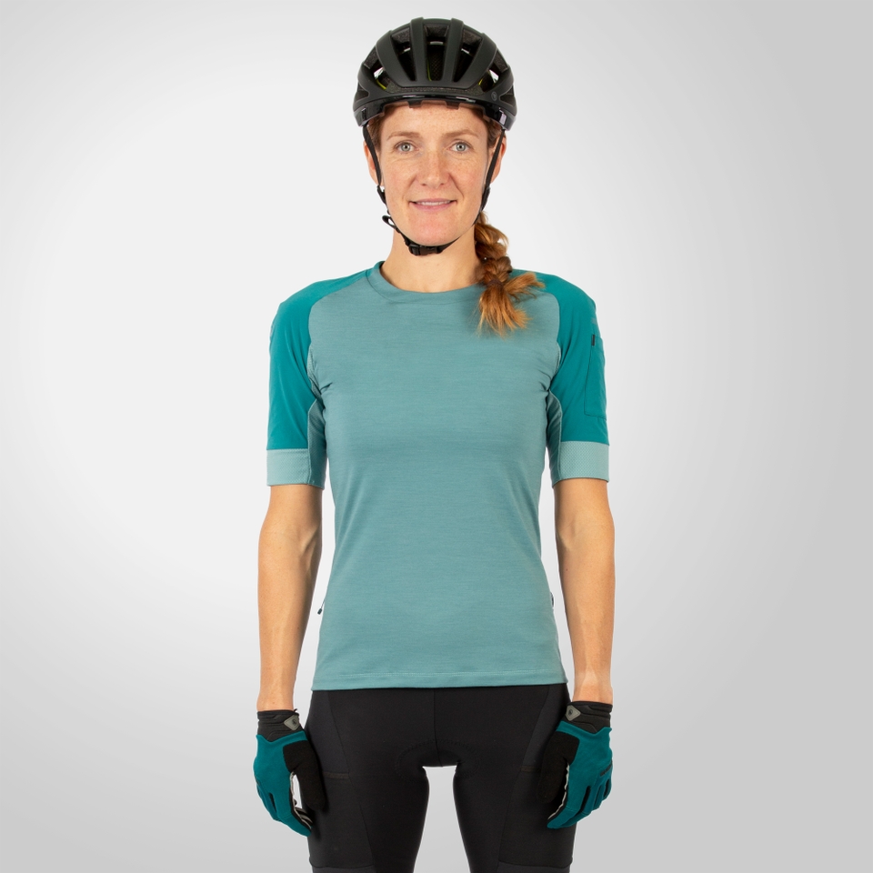 Women's GV500 Merino Blend S/S Jersey - Spruce Green