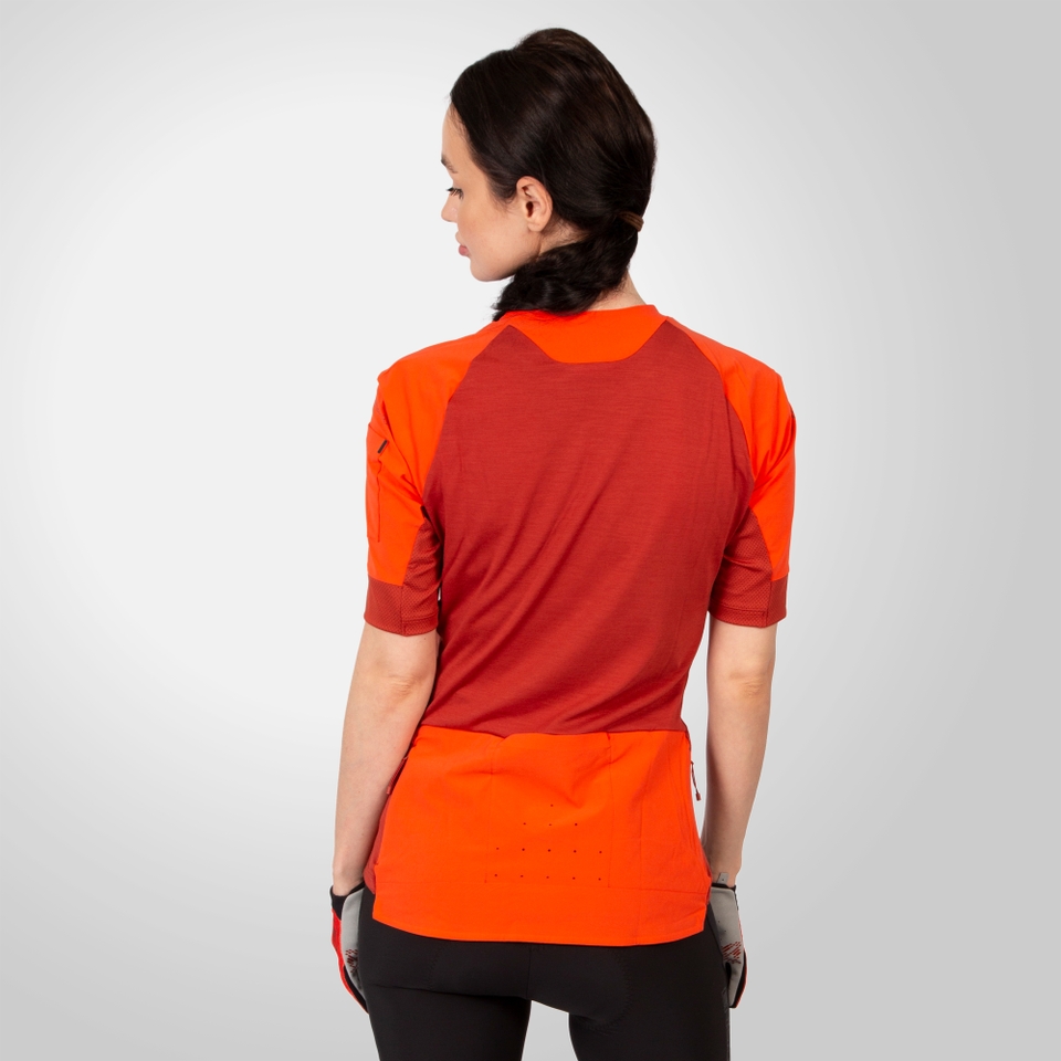 Women's GV500 Merino Blend S/S Jersey - Cayenne