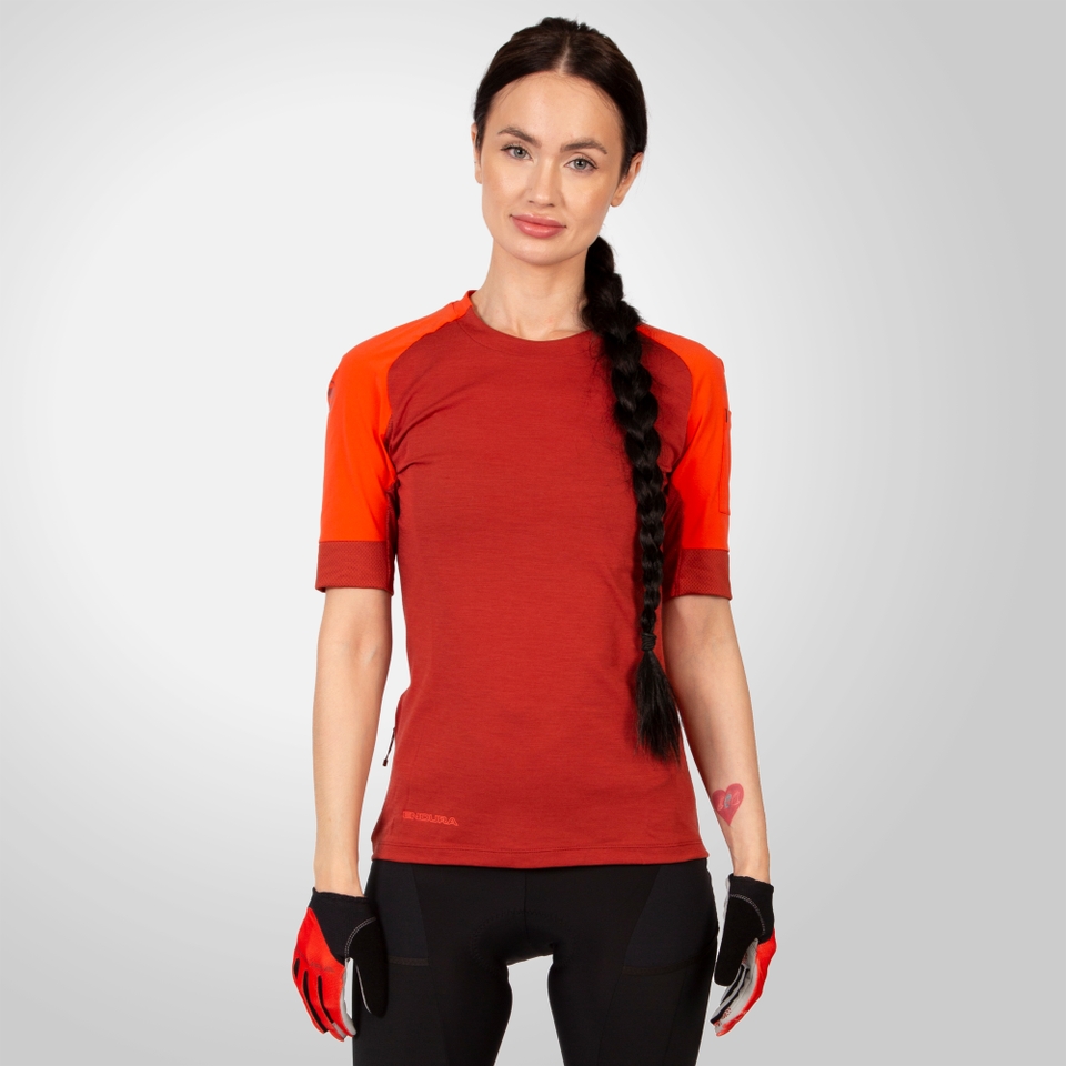 Women's GV500 Merino Blend S/S Jersey - Cayenne