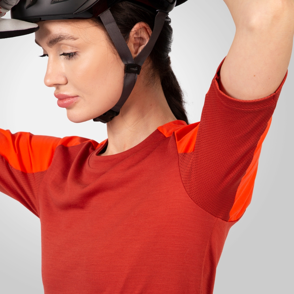 Women's GV500 Merino Blend S/S Jersey - Cayenne
