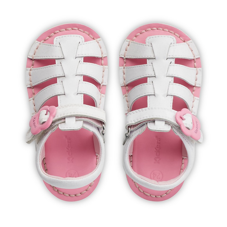 Infant Girls Kick Fleur Leather White