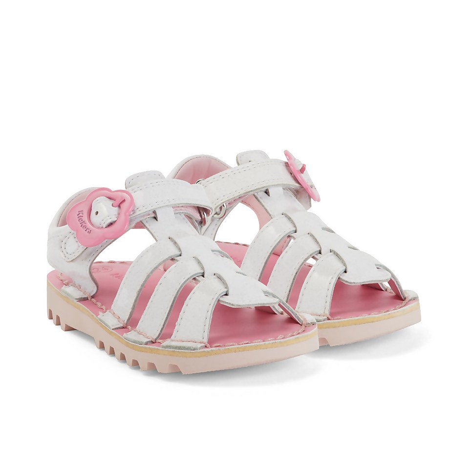 Infant Girls Kick Fleur Leather White