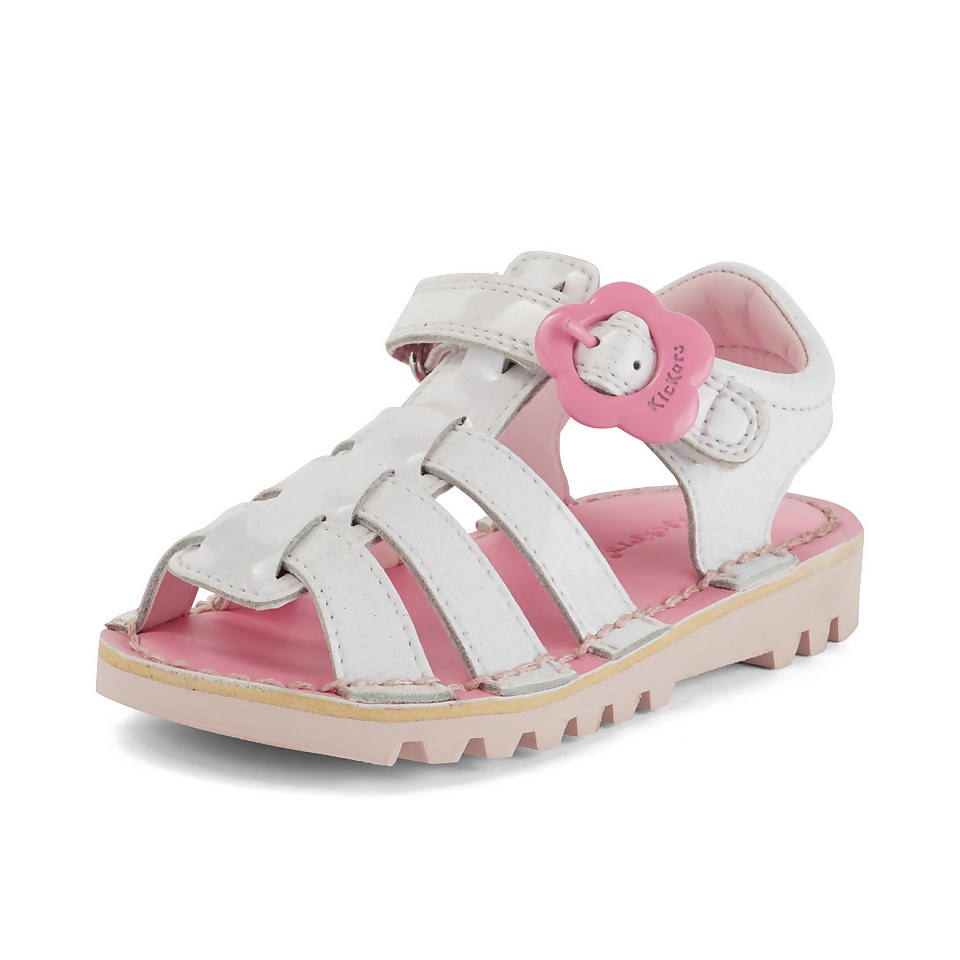 Infant Girls Kick Fleur Leather White