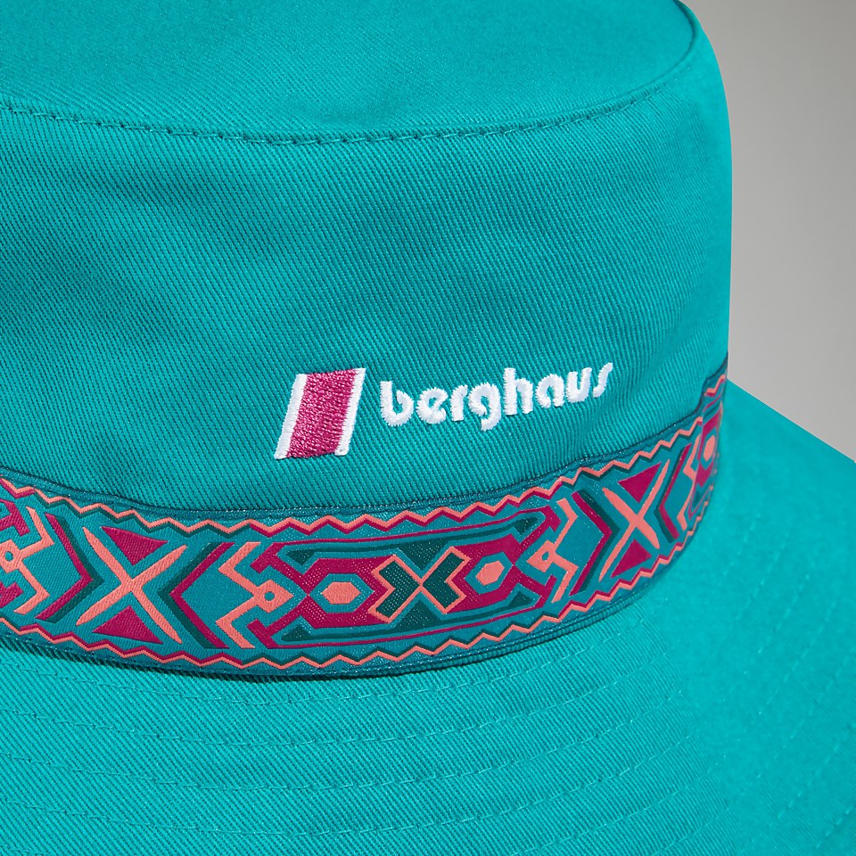 Women's Aztec Bucket Hat - Dark Turquoise