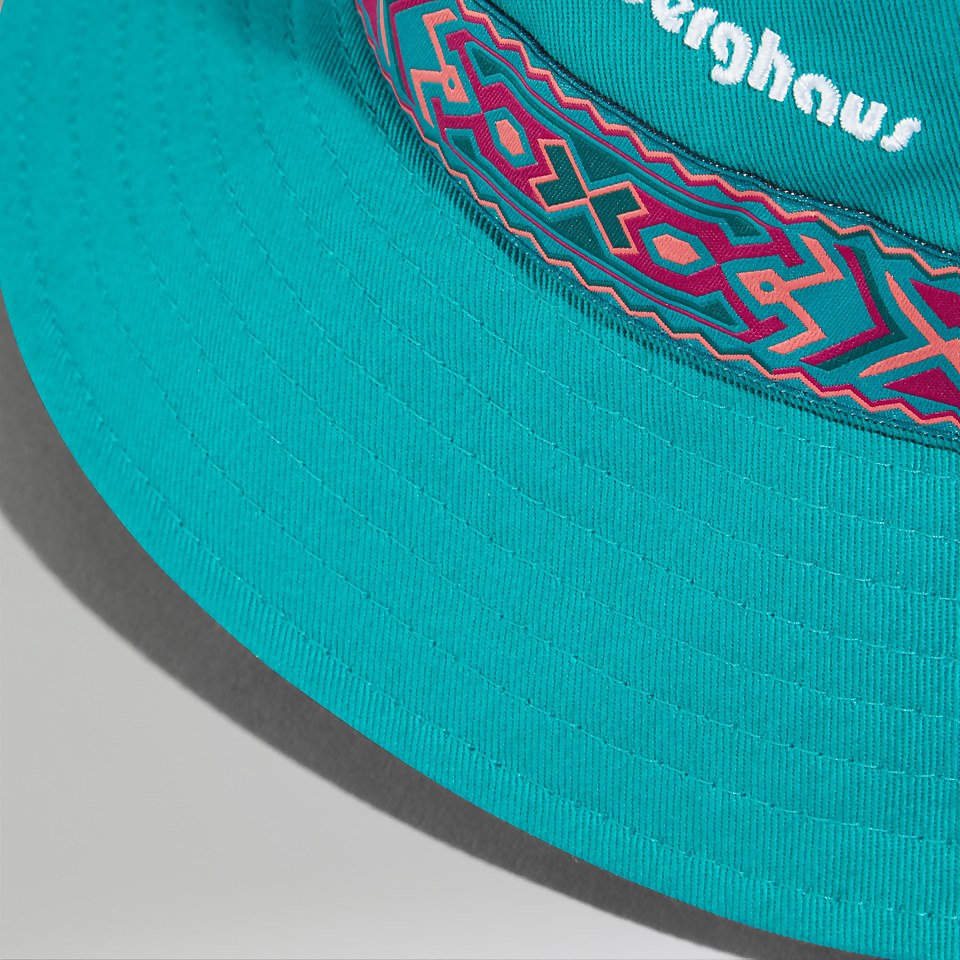 Women's Aztec Bucket Hat - Dark Turquoise