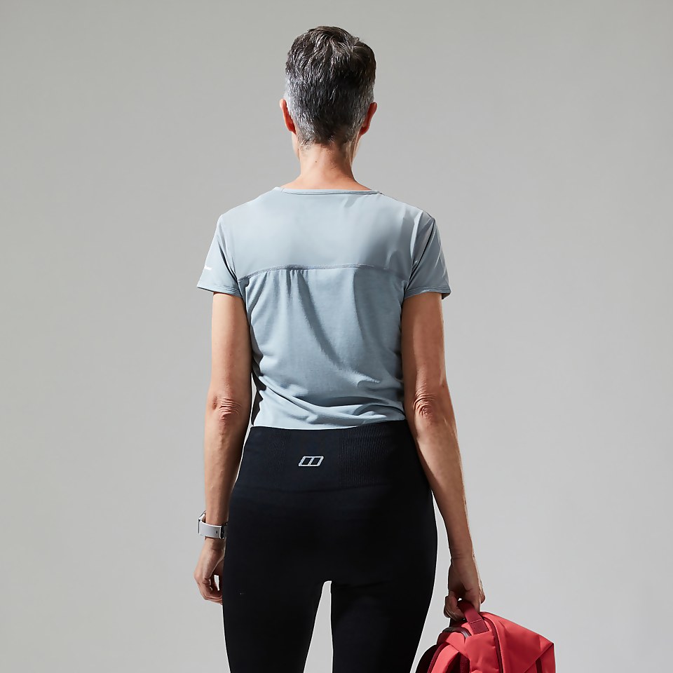 Women's Voyager Tech Tee Super Stretch Crew - Grey/Light Grey