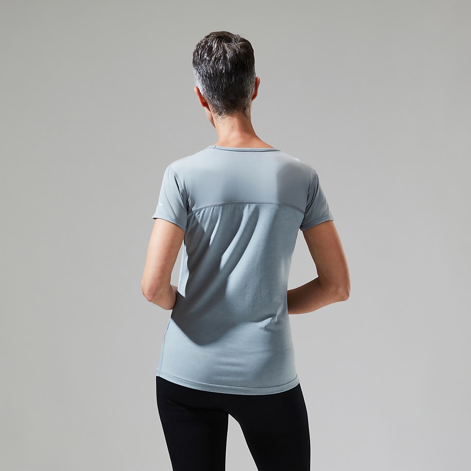 Women's Voyager Tech Tee Super Stretch Crew - Grey/Light Grey