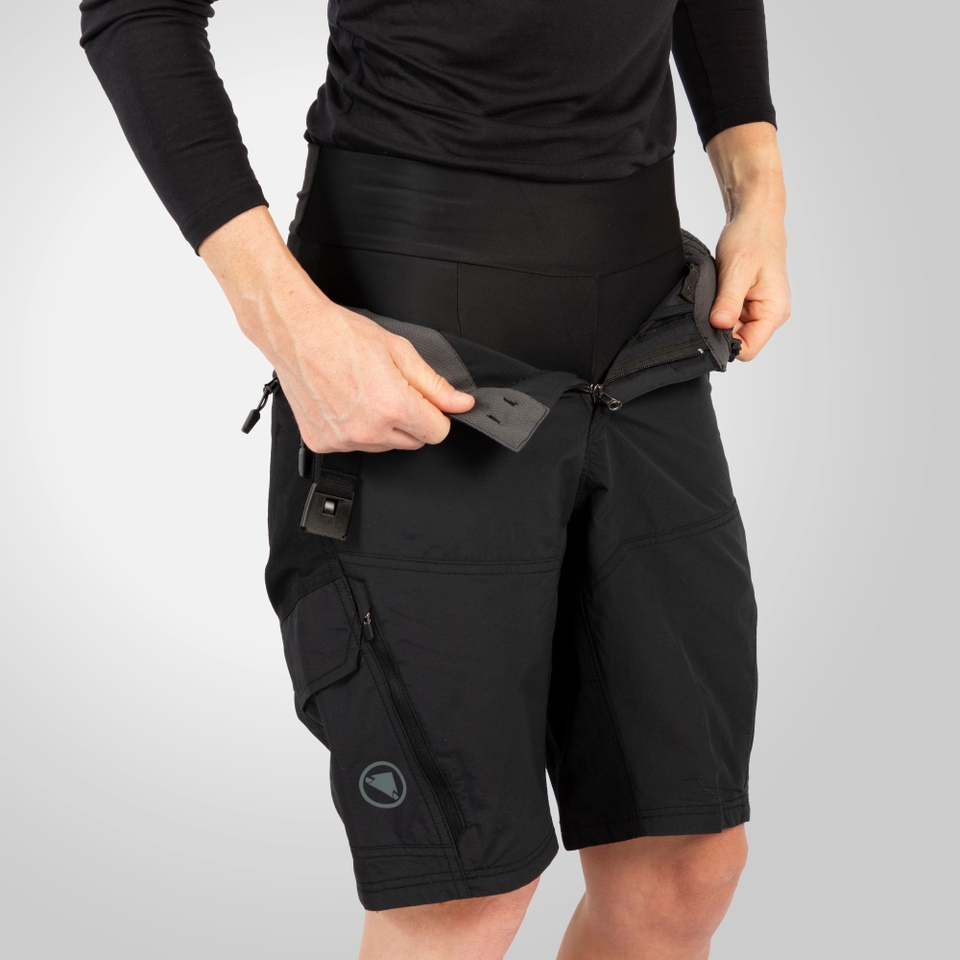 Women's Engineered Padded Liner Shorts - Black
