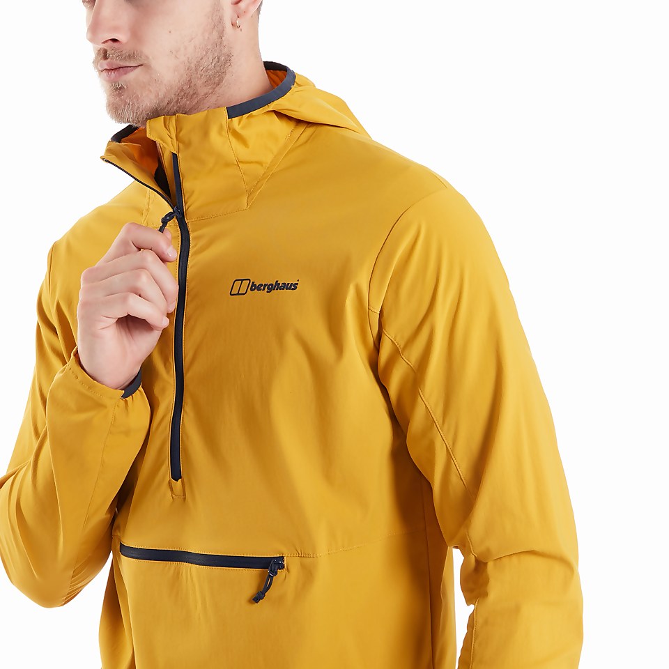 Men's Theran Softshell Hooded Half Zip Jacket - Yellow