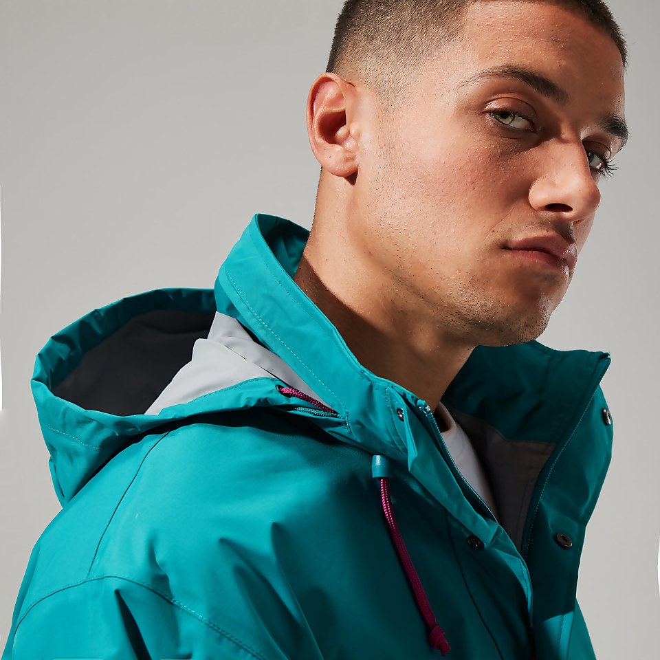 Unisex Ski Smock 86 Shell Half Zip - Turquoise / Pink