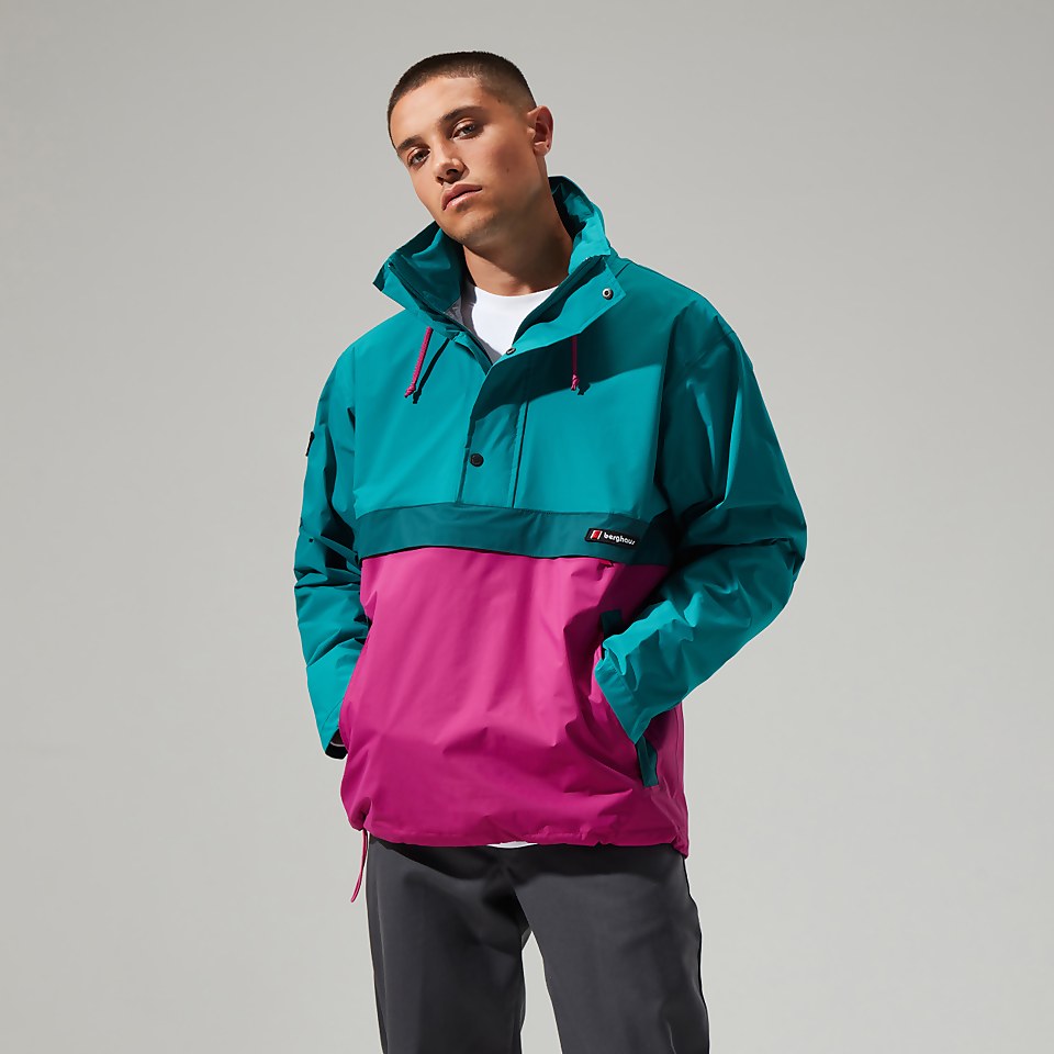 Unisex Ski Smock 86 Shell Half Zip - Turquoise / Pink