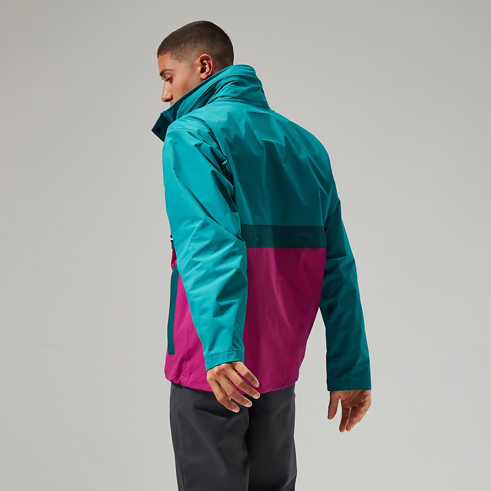 Unisex Ski Smock 86 Shell Half Zip - Turquoise / Pink