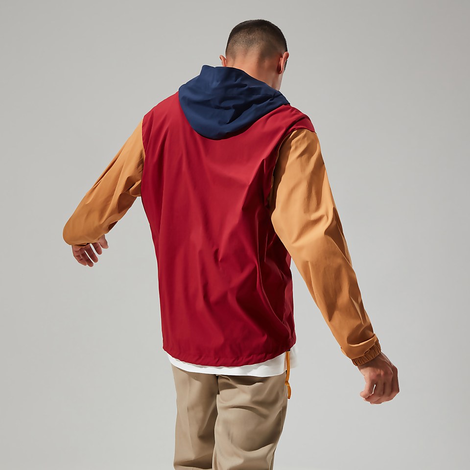Unisex Wind Shirt 90 Half Zip - Dark Red / Brown