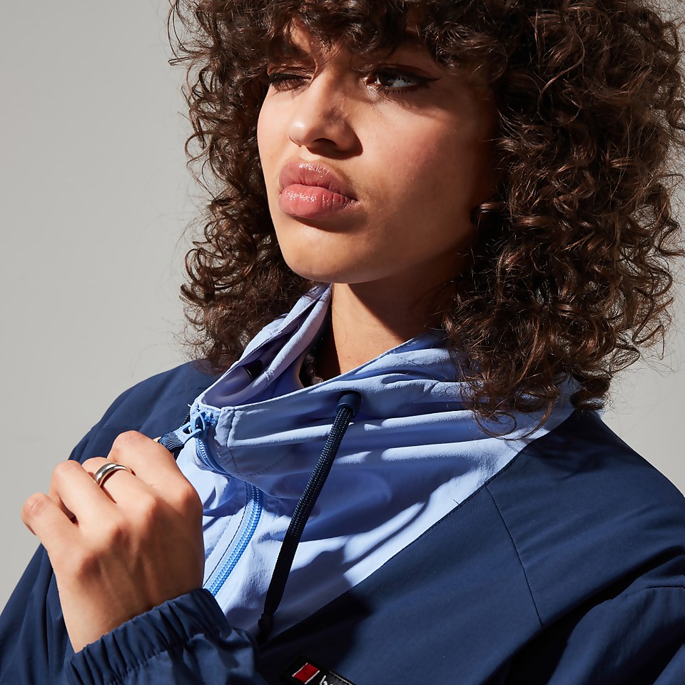 Unisex Wind Shirt 90 Half Zip - Dark Blue / Purple