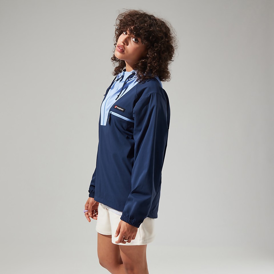Unisex Wind Shirt 90 Half Zip - Dark Blue / Purple