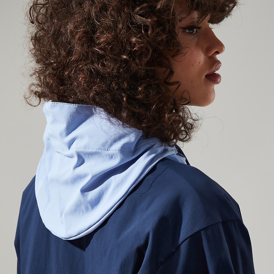 Unisex Wind Shirt 90 Half Zip - Dark Blue / Purple