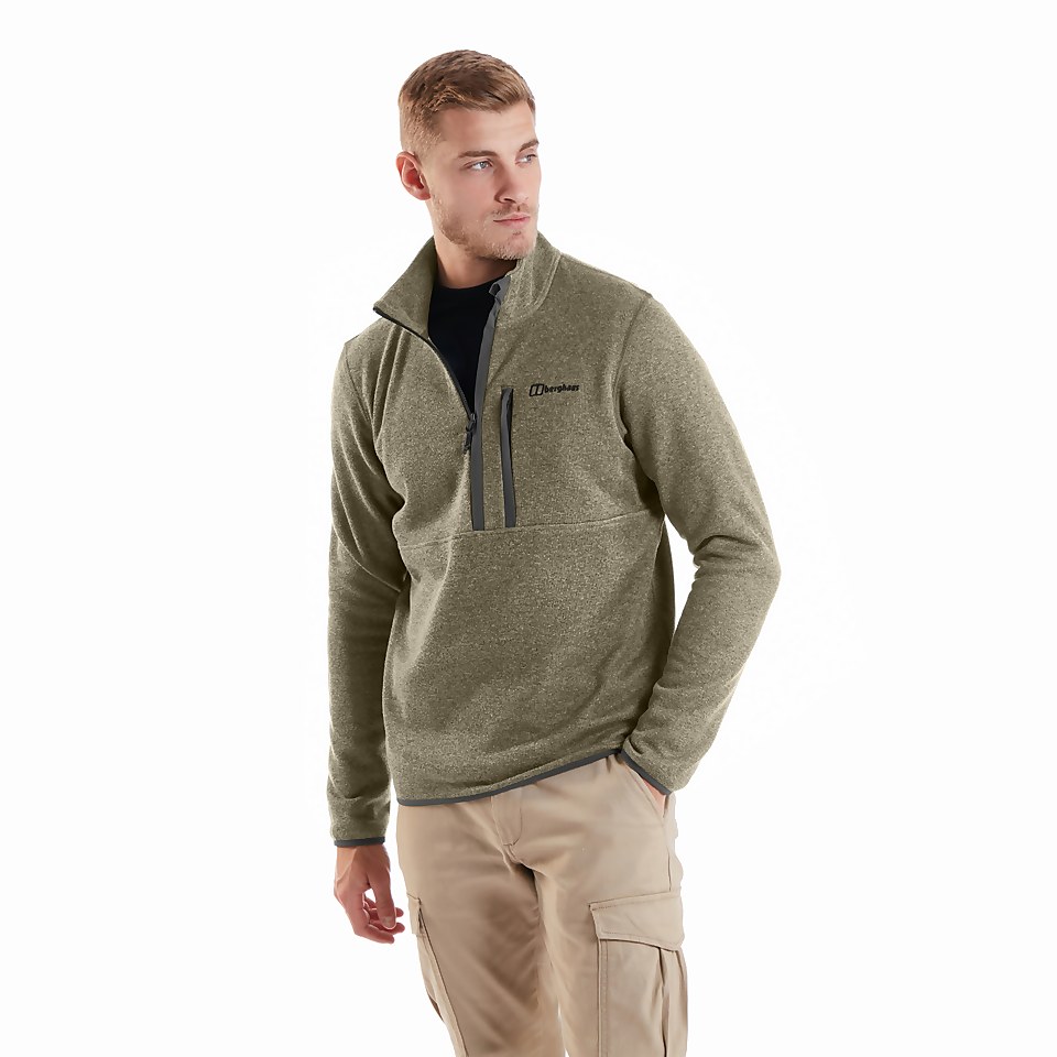 Carnell Half Zip Fleece für Herren - Hellgrün/Grau