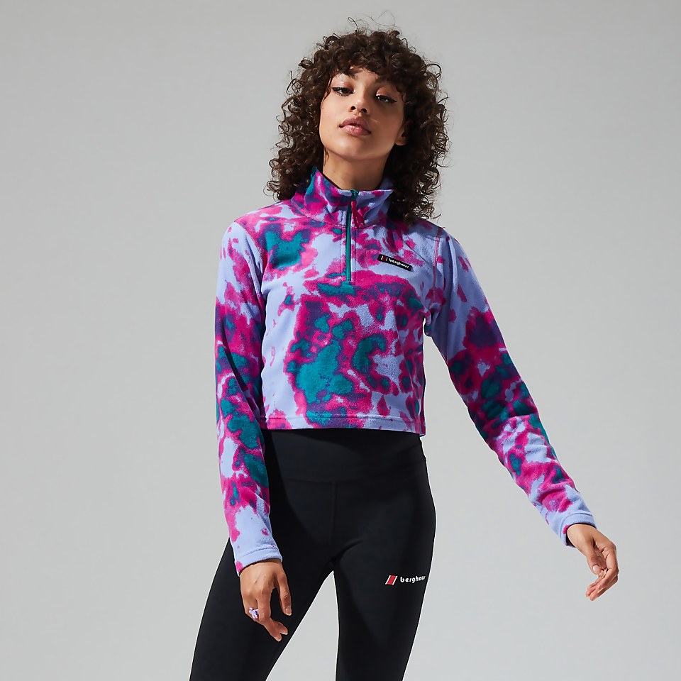 Women's Prism Crop Fleece - Pink / Turquoise