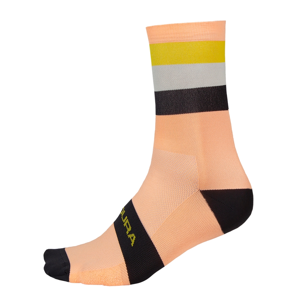 Bandwidth Streifensocken für Herren - Neon Peach