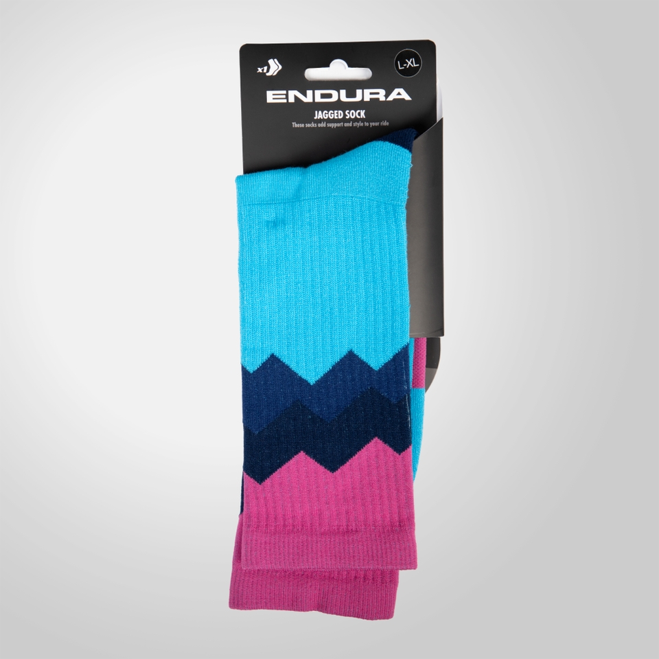 Men's Jagged Sock - Electric Blue