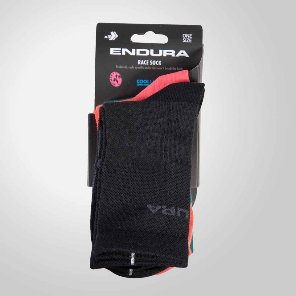 Coolmax® Race Socken (Dreierpack) für Damen - Schwarz