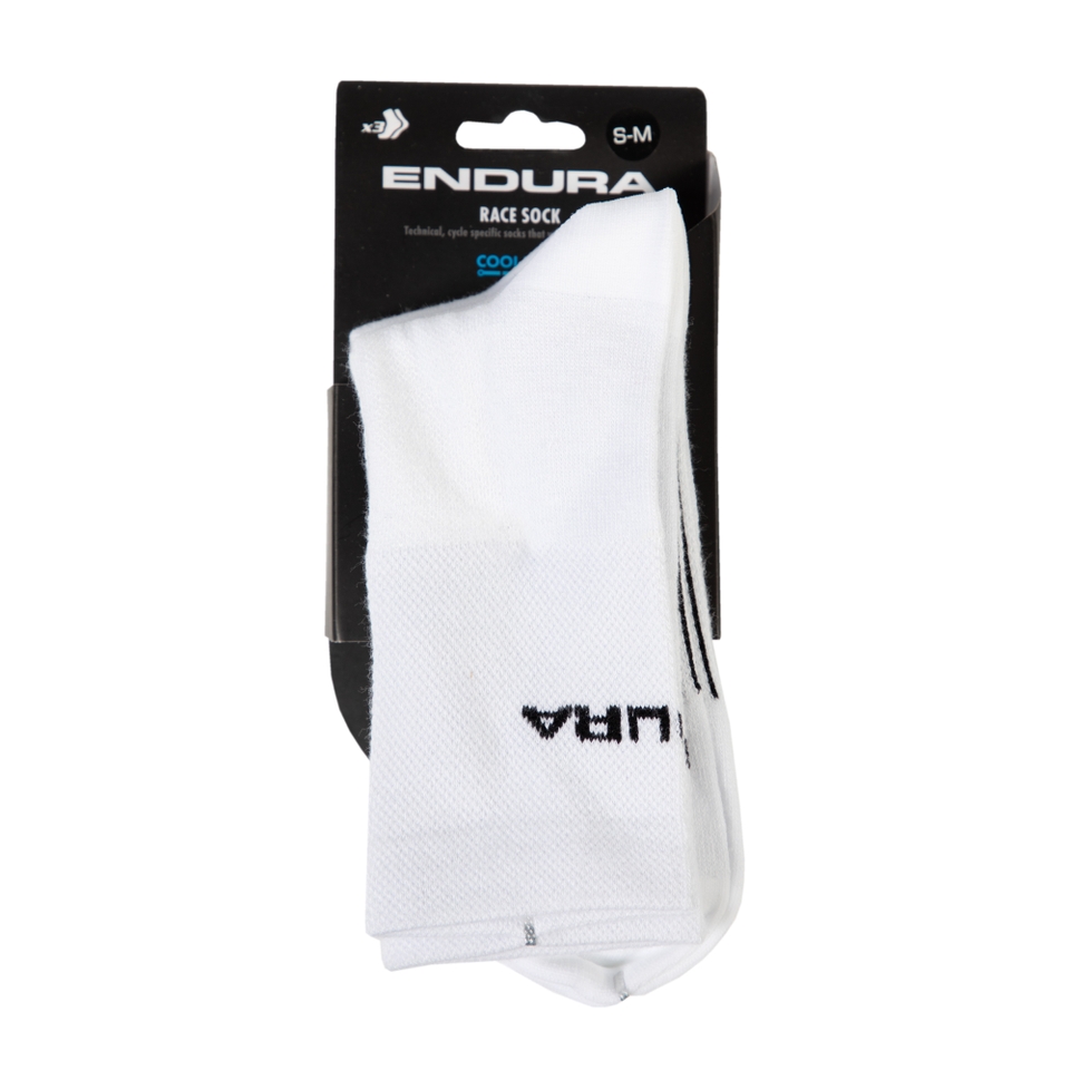 Unisex COOLMAX® Stripe Socks Triple Pack - White