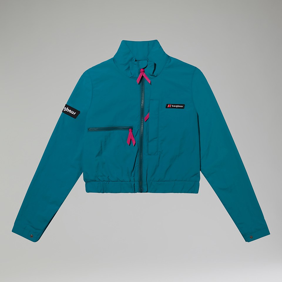 Women's Cropped Co-Ord Jacket - Dark Turquoise