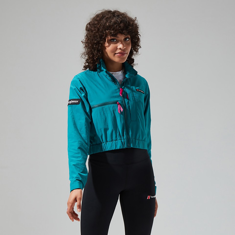 Women's Cropped Co-Ord Jacket - Dark Turquoise