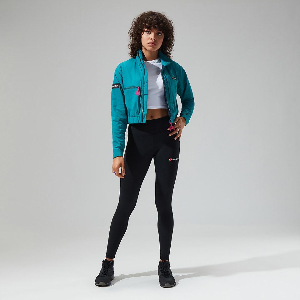 Women's Cropped Co-Ord Jacket - Dark Turquoise