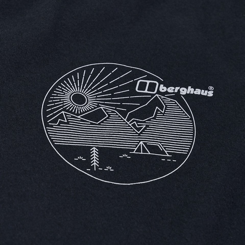 Women's Linear Landscape Long Sleeve Tee Black
