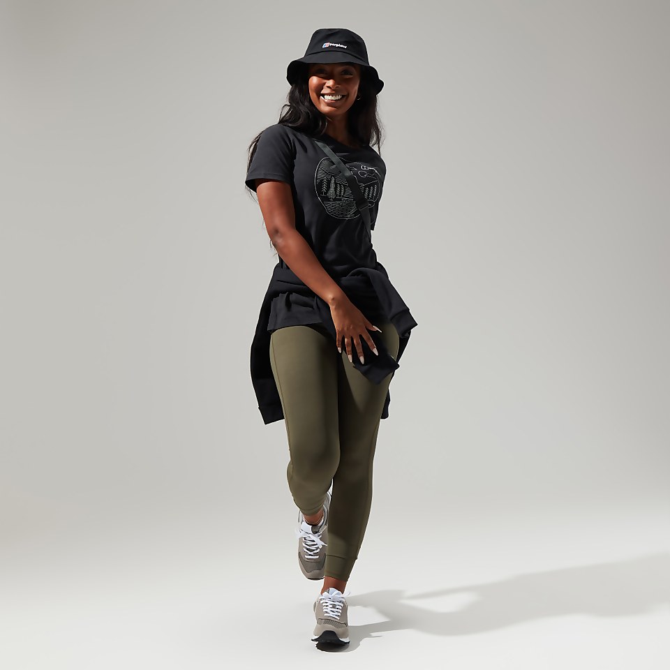 Linear Landscapre Long Sleeve T-Shirt für Damen - Schwarz