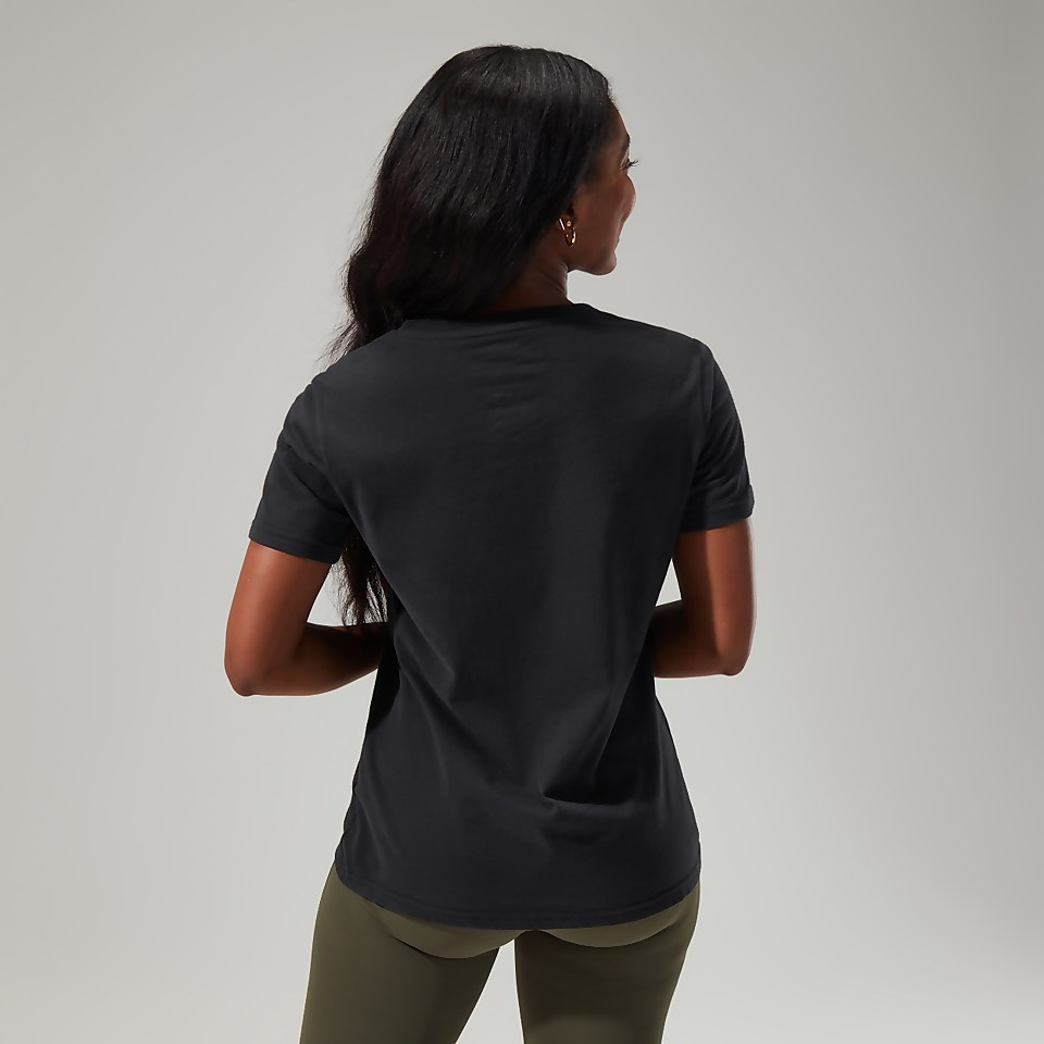 Linear Landscapre Long Sleeve T-Shirt für Damen - Schwarz