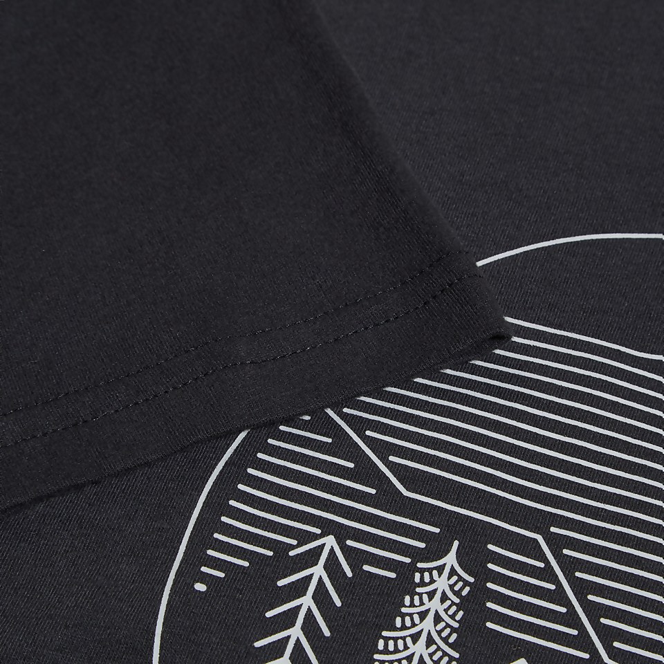 Linear Landscapre Long Sleeve T-Shirt für Damen - Schwarz