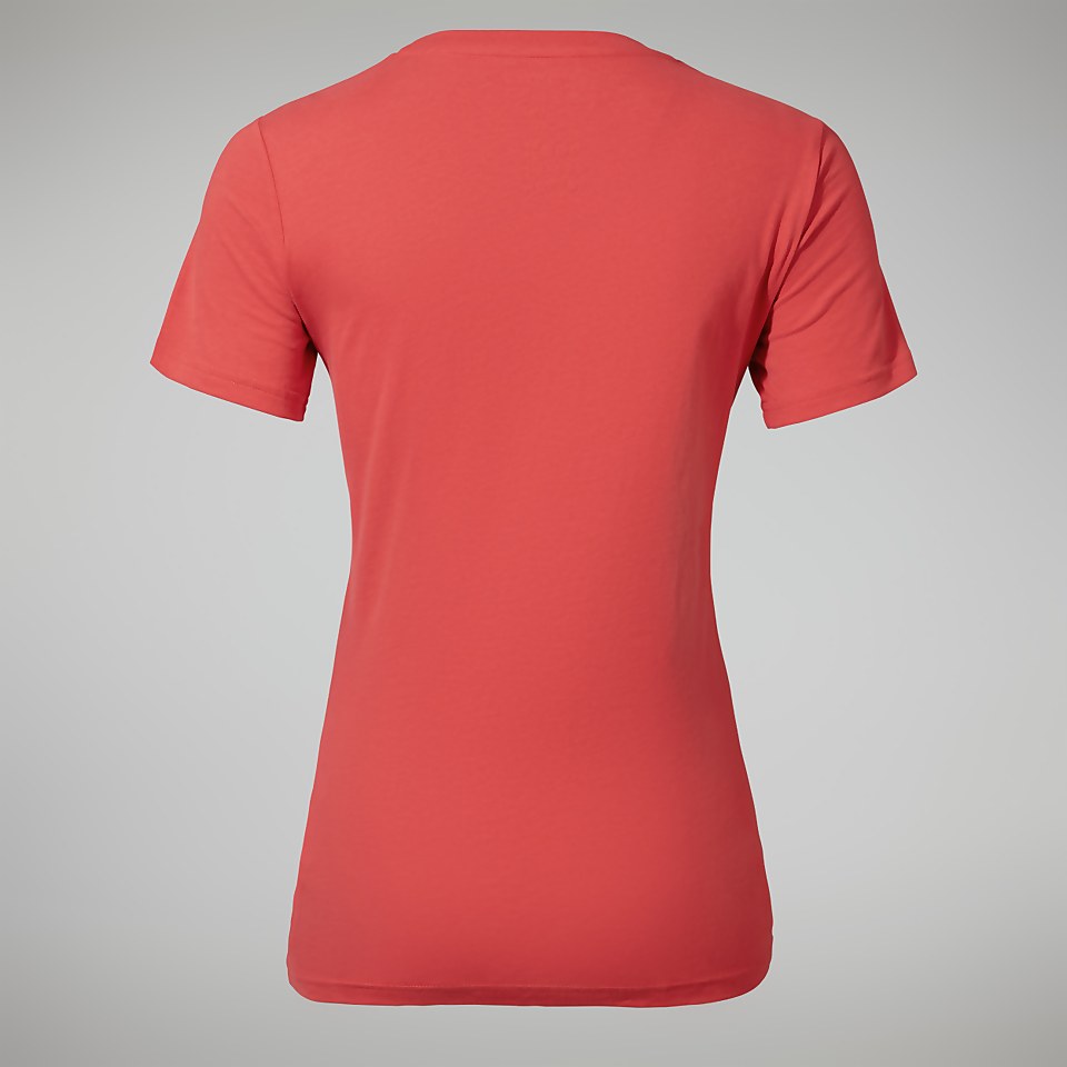 Women's Linear Landscape Super Stretch Tee Red