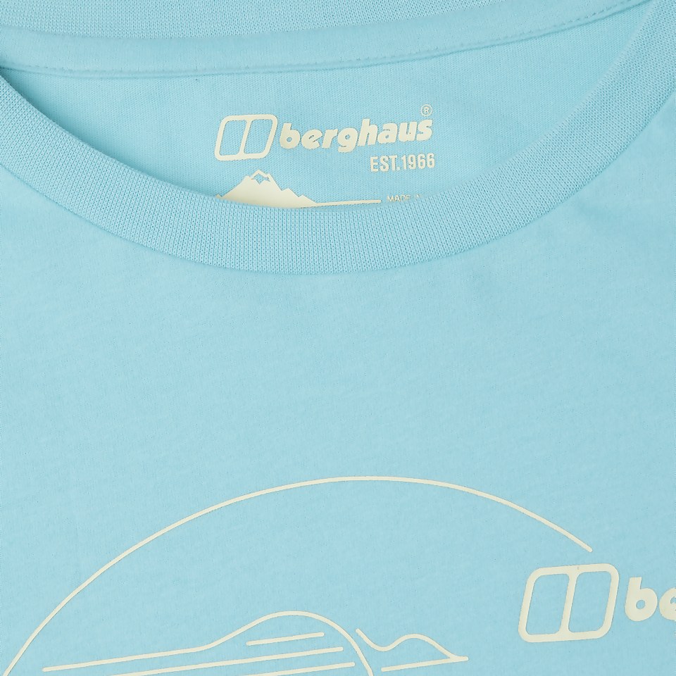 Women's Linear Landscape T Shirt Blue