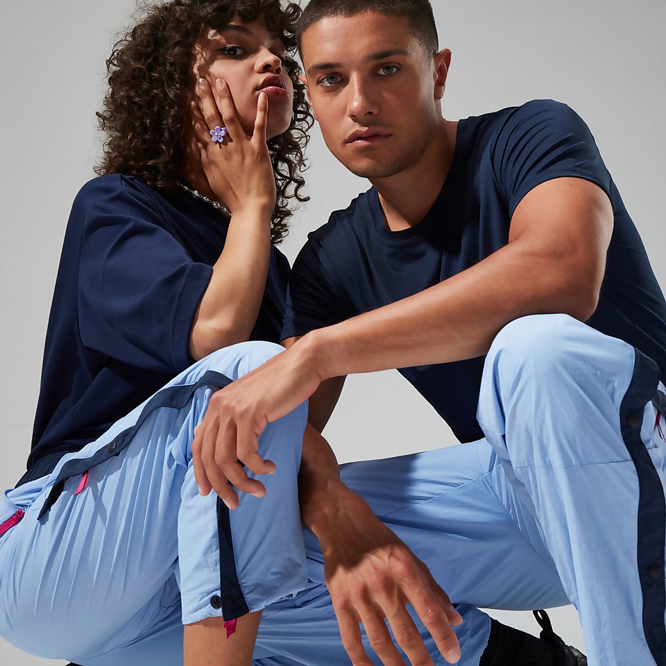 Unisex Co-Ord Wind Waterproof Pants - Purple/Dark Blue