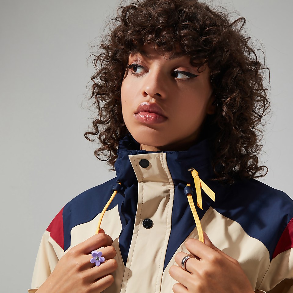 Women's Mayeurvate Waterproof Jacket - Natural / Blue