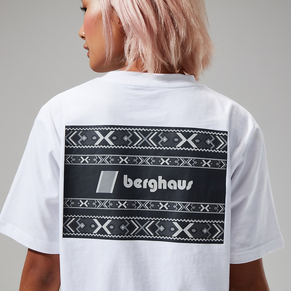 Unisex Aztec Block T Shirt - White