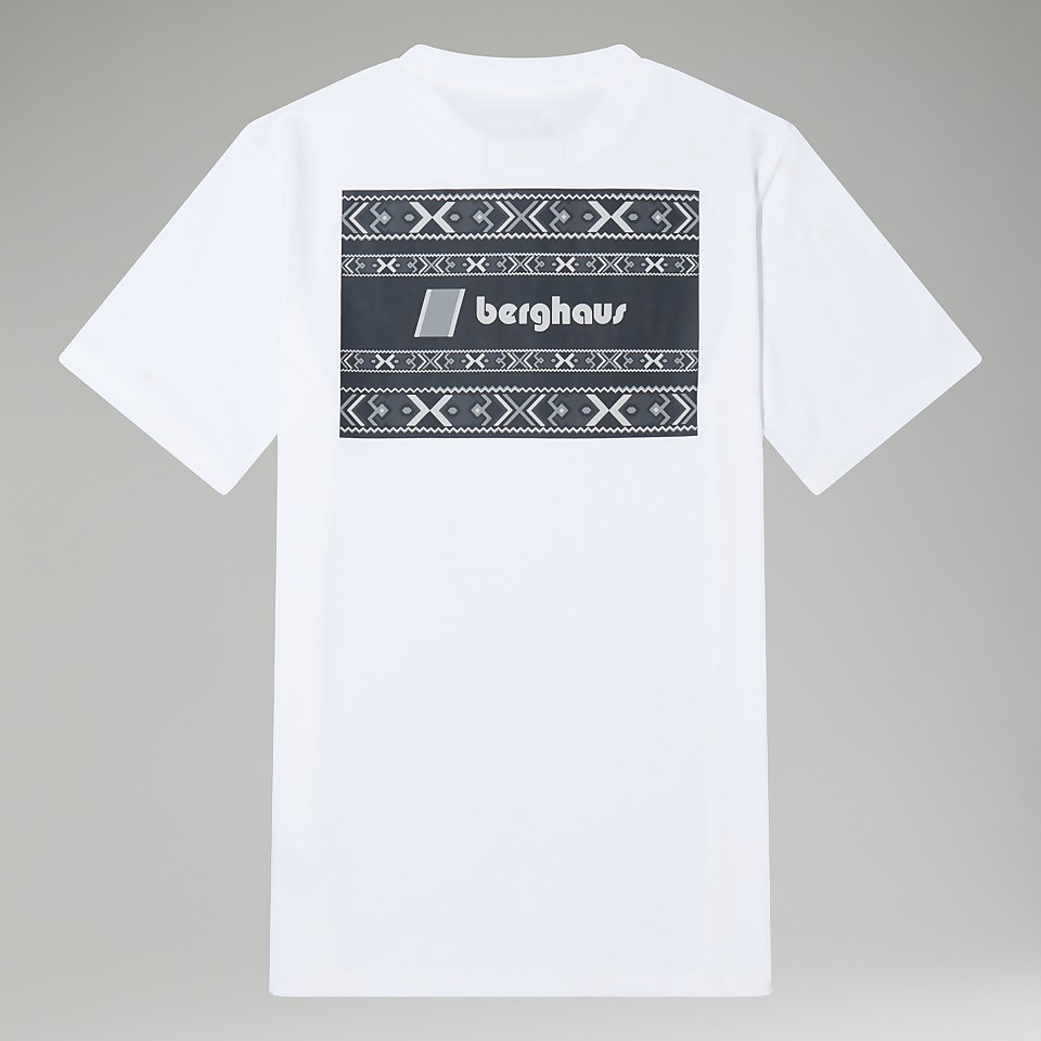 Unisex Aztec Block T Shirt - White