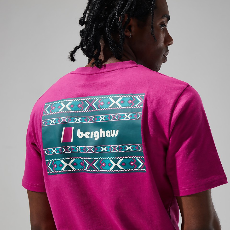 Unisex Aztec Block T Shirt - Pink