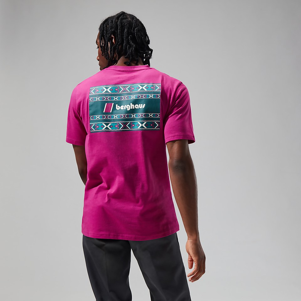 Unisex Aztec Block T Shirt - Pink