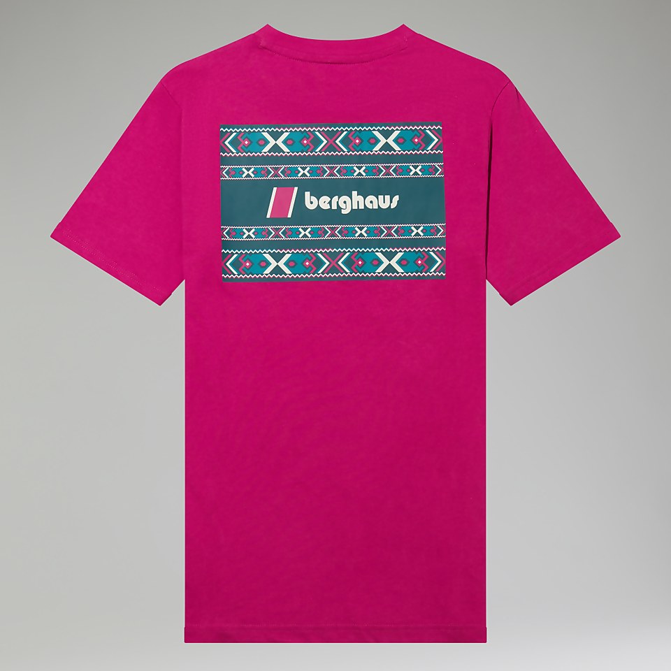 Unisex Aztec Block T Shirt - Pink