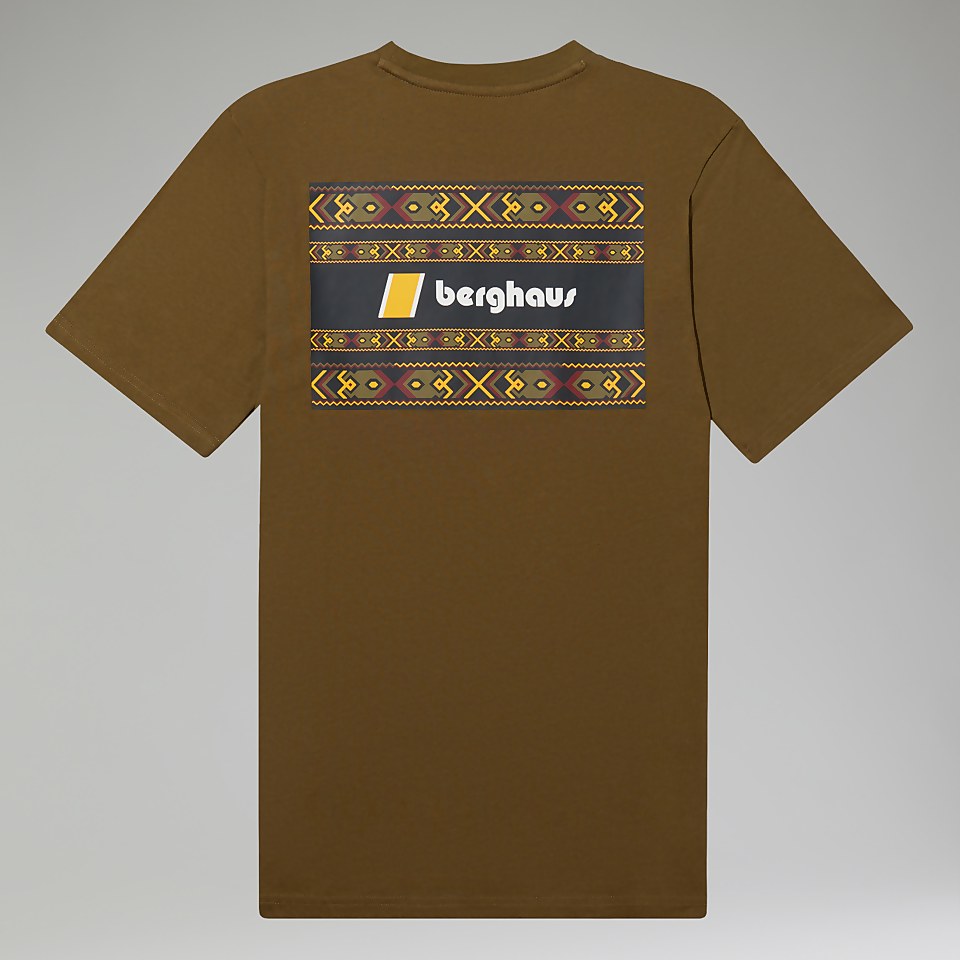 Unisex Aztec Block T Shirt - Dark Green